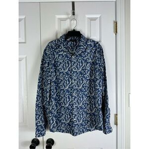 Velvet Mens Button Front Shirt Size Large